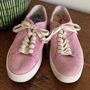 Pink Suede Born Sneakers, Size 7 M
